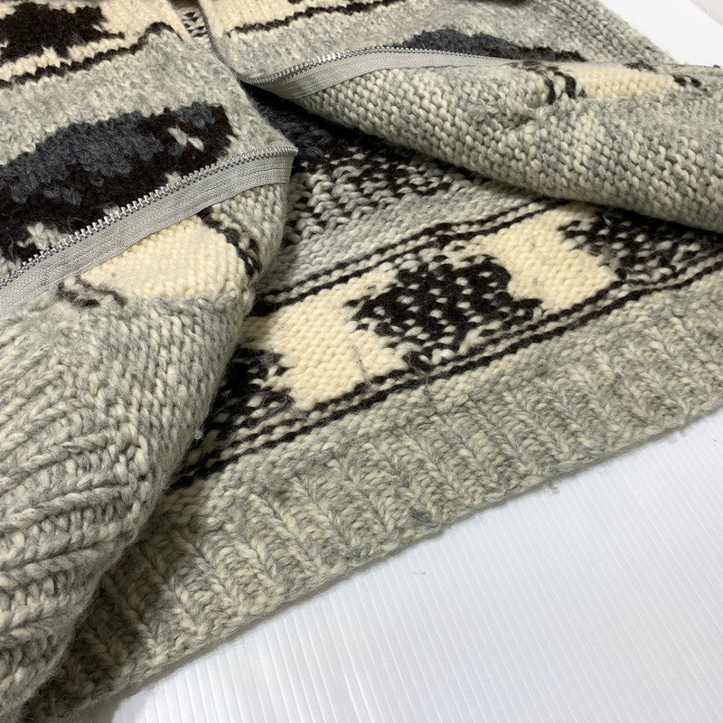 【現状渡し品】【メンズ】 KANATA カナタ COWICHAN KNIT カウチンニット アウター セーター フルジップ 145-261025-ko-14-teih サイズ：不明 カラー：グレー系 万代Net店