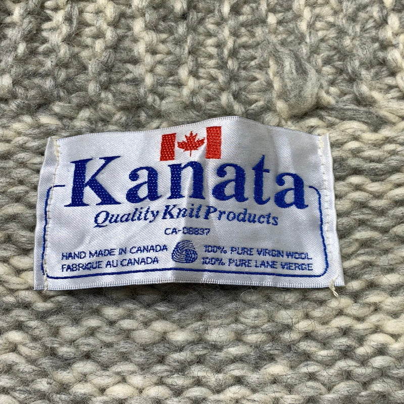 【現状渡し品】【メンズ】 KANATA カナタ COWICHAN KNIT カウチンニット アウター セーター フルジップ 145-261025-ko-14-teih サイズ：不明 カラー：グレー系 万代Net店