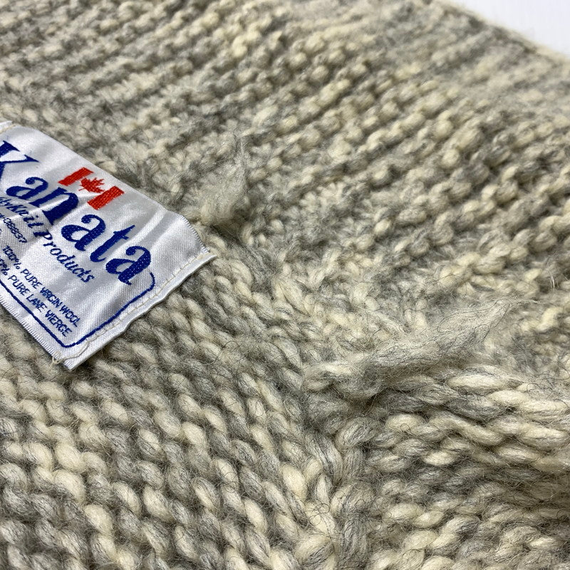 【現状渡し品】【メンズ】 KANATA カナタ COWICHAN KNIT カウチンニット アウター セーター フルジップ 145-261025-ko-14-teih サイズ：不明 カラー：グレー系 万代Net店