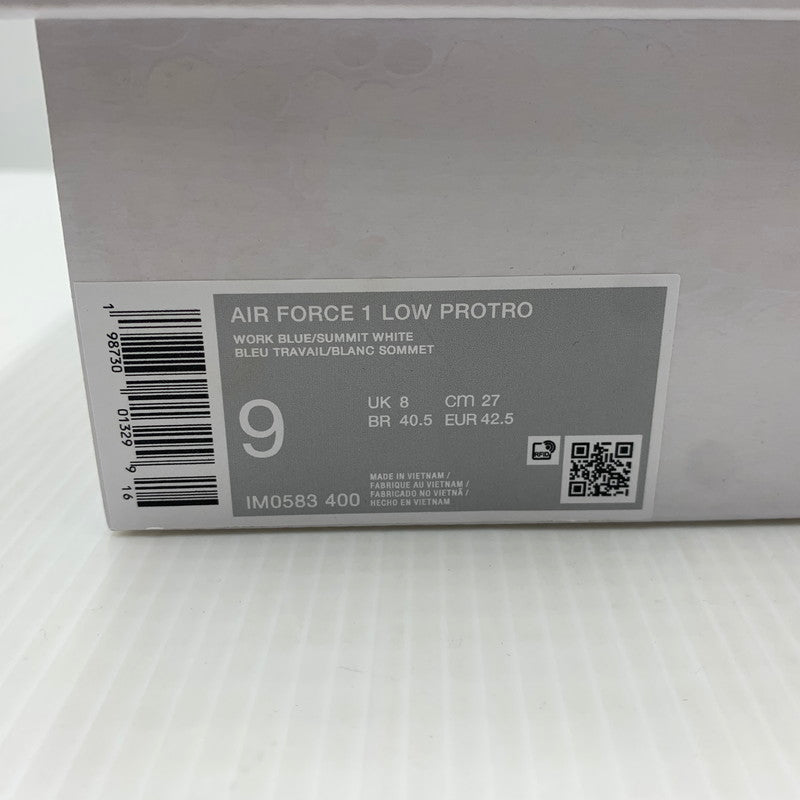【中古品】【メンズ】 NIKE ナイキ × KOBE BRYANT コービー ブライアント 別注 コラボ AIR FORCE 1 LOW PROTRO IM0583-400 エア フォース 1 ロー プロトロ スニーカー 靴 シューズ 160-261024-ko-01-teih サイズ：27cm カラー：ホワイト/ブルー 万代Net店