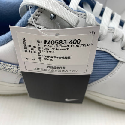 【中古品】【メンズ】 NIKE ナイキ × KOBE BRYANT コービー ブライアント 別注 コラボ AIR FORCE 1 LOW PROTRO IM0583-400 エア フォース 1 ロー プロトロ スニーカー 靴 シューズ 160-261024-ko-01-teih サイズ：27cm カラー：ホワイト/ブルー 万代Net店