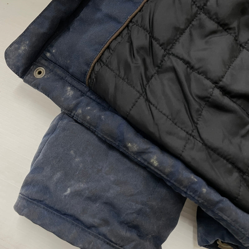 【現状渡し品】【メンズ】 L.L.BEAN エルエルビーン 90's-00's OILED QUILTED DOWN JACKET 90～2000年 オイルド キルティング ダウン ジャケット アウター 144-261024-sa-16-teih サイズ：L カラー：ネイビー 万代Net店