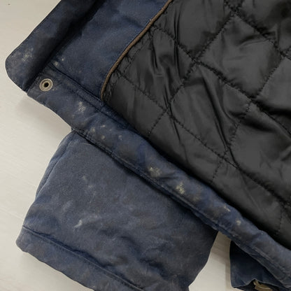 【現状渡し品】【メンズ】 L.L.BEAN エルエルビーン 90's-00's OILED QUILTED DOWN JACKET 90～2000年 オイルド キルティング ダウン ジャケット アウター 144-261024-sa-16-teih サイズ：L カラー：ネイビー 万代Net店