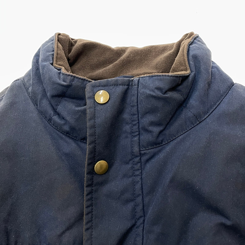 【現状渡し品】【メンズ】 L.L.BEAN エルエルビーン 90's-00's OILED QUILTED DOWN JACKET 90～2000年 オイルド キルティング ダウン ジャケット アウター 144-261024-sa-16-teih サイズ：L カラー：ネイビー 万代Net店