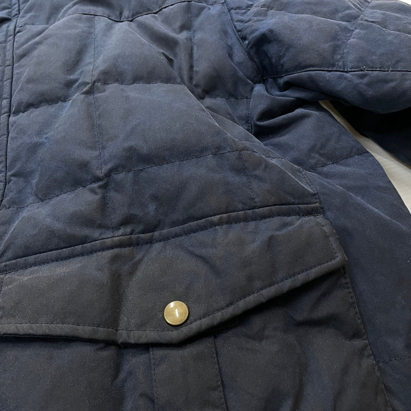 【現状渡し品】【メンズ】 L.L.BEAN エルエルビーン 90's-00's OILED QUILTED DOWN JACKET 90～2000年 オイルド キルティング ダウン ジャケット アウター 144-261024-sa-16-teih サイズ：L カラー：ネイビー 万代Net店