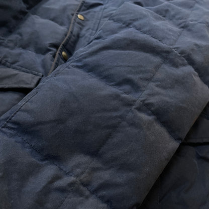 【現状渡し品】【メンズ】 L.L.BEAN エルエルビーン 90's-00's OILED QUILTED DOWN JACKET 90～2000年 オイルド キルティング ダウン ジャケット アウター 144-261024-sa-16-teih サイズ：L カラー：ネイビー 万代Net店