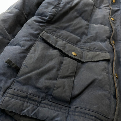 【現状渡し品】【メンズ】 L.L.BEAN エルエルビーン 90's-00's OILED QUILTED DOWN JACKET 90～2000年 オイルド キルティング ダウン ジャケット アウター 144-261024-sa-16-teih サイズ：L カラー：ネイビー 万代Net店