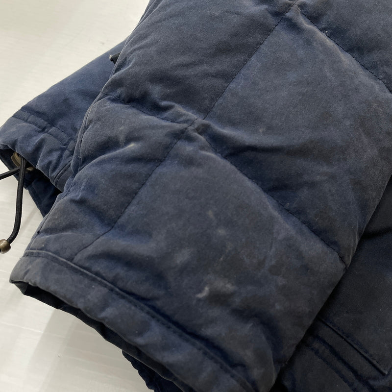 【現状渡し品】【メンズ】 L.L.BEAN エルエルビーン 90's-00's OILED QUILTED DOWN JACKET 90～2000年 オイルド キルティング ダウン ジャケット アウター 144-261024-sa-16-teih サイズ：L カラー：ネイビー 万代Net店