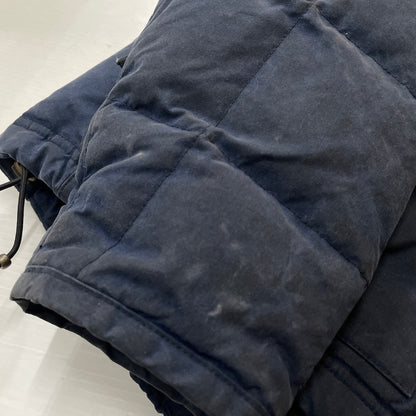 【現状渡し品】【メンズ】 L.L.BEAN エルエルビーン 90's-00's OILED QUILTED DOWN JACKET 90～2000年 オイルド キルティング ダウン ジャケット アウター 144-261024-sa-16-teih サイズ：L カラー：ネイビー 万代Net店