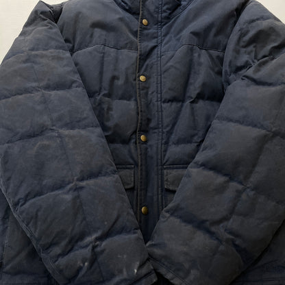 【現状渡し品】【メンズ】 L.L.BEAN エルエルビーン 90's-00's OILED QUILTED DOWN JACKET 90～2000年 オイルド キルティング ダウン ジャケット アウター 144-261024-sa-16-teih サイズ：L カラー：ネイビー 万代Net店