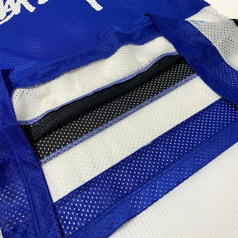 【中古品】【メンズ】 STUSSY ステューシー × CHAMPION チャンピオン 別注 コラボ HOCKEY MESH SHIRT C8-F407 ホッケー メッシュ シャツ 半袖 トップス 142-261025-ko-04-teih サイズ：L カラー：ブルー 万代Net店