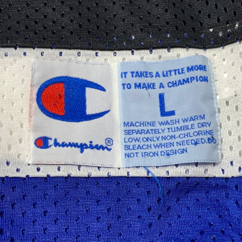 【中古品】【メンズ】 STUSSY ステューシー × CHAMPION チャンピオン 別注 コラボ HOCKEY MESH SHIRT C8-F407 ホッケー メッシュ シャツ 半袖 トップス 142-261025-ko-04-teih サイズ：L カラー：ブルー 万代Net店
