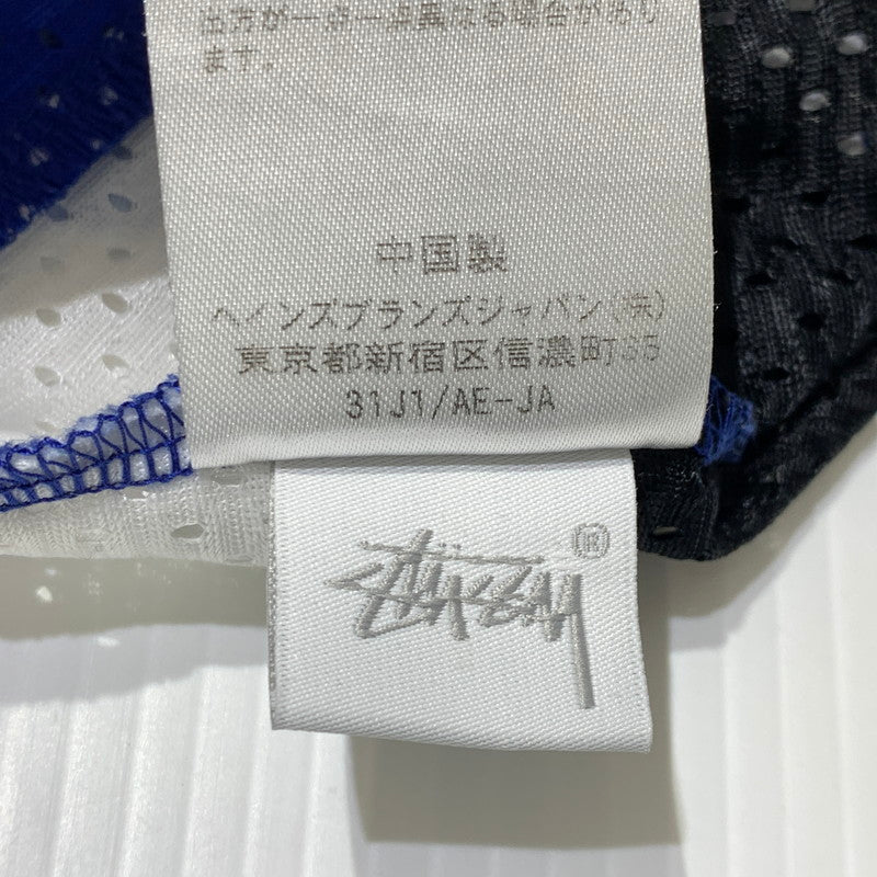 【中古品】【メンズ】 STUSSY ステューシー × CHAMPION チャンピオン 別注 コラボ HOCKEY MESH SHIRT C8-F407 ホッケー メッシュ シャツ 半袖 トップス 142-261025-ko-04-teih サイズ：L カラー：ブルー 万代Net店