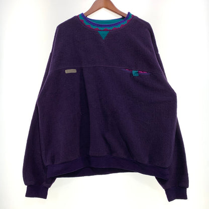 【現状渡し品】【メンズ】 COLUMBIA コロンビア FLEECE SWEATSHIRT フリース スウェットシャツ ライトアウター プルオーバージャケット 144-261025-ko-08-teih サイズ：XL カラー：パープル 万代Net店