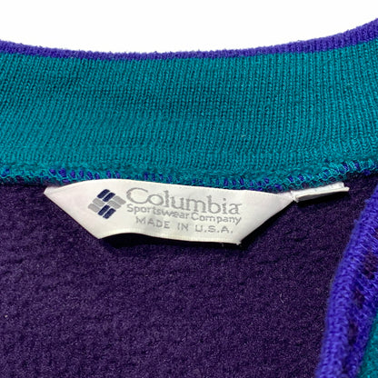 【現状渡し品】【メンズ】 COLUMBIA コロンビア FLEECE SWEATSHIRT フリース スウェットシャツ ライトアウター プルオーバージャケット 144-261025-ko-08-teih サイズ：XL カラー：パープル 万代Net店