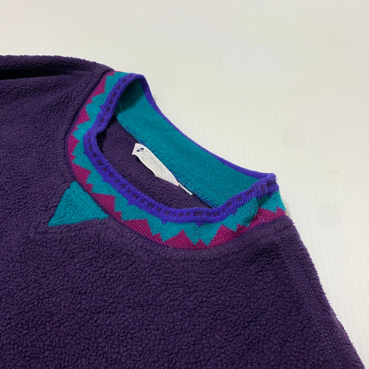 【現状渡し品】【メンズ】 COLUMBIA コロンビア FLEECE SWEATSHIRT フリース スウェットシャツ ライトアウター プルオーバージャケット 144-261025-ko-08-teih サイズ：XL カラー：パープル 万代Net店