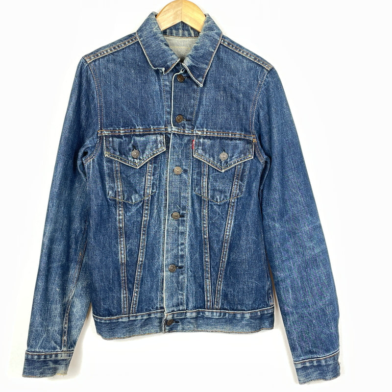 【中古品】【メンズ】 LEVI'S リーバイス 525 60's VINTAGE RAINBOW STITCH BIGE "4TH" DENIM JACKET 70505 60年代 ヴィンテージ レインボー ステッチ ビッグイー フォース デニム ジャケット アウター 不均等V 145-261024-sa-12-teih サイズ：不明 カラー：インディゴ 万代Net店
