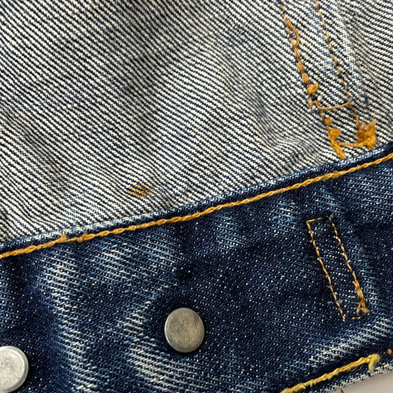 【中古品】【メンズ】 LEVI'S リーバイス 525 60's VINTAGE RAINBOW STITCH BIGE "4TH" DENIM JACKET 70505 60年代 ヴィンテージ レインボー ステッチ ビッグイー フォース デニム ジャケット アウター 不均等V 145-261024-sa-12-teih サイズ：不明 カラー：インディゴ 万代Net店