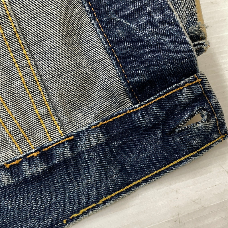 【中古品】【メンズ】 LEVI'S リーバイス 525 60's VINTAGE RAINBOW STITCH BIGE "4TH" DENIM JACKET 70505 60年代 ヴィンテージ レインボー ステッチ ビッグイー フォース デニム ジャケット アウター 不均等V 145-261024-sa-12-teih サイズ：不明 カラー：インディゴ 万代Net店