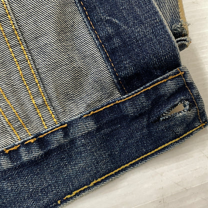 【中古品】【メンズ】 LEVI'S リーバイス 525 60's VINTAGE RAINBOW STITCH BIGE "4TH" DENIM JACKET 70505 60年代 ヴィンテージ レインボー ステッチ ビッグイー フォース デニム ジャケット アウター 不均等V 145-261024-sa-12-teih サイズ：不明 カラー：インディゴ 万代Net店