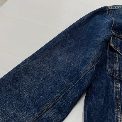 【中古品】【メンズ】 LEVI'S リーバイス 525 60's VINTAGE RAINBOW STITCH BIGE "4TH" DENIM JACKET 70505 60年代 ヴィンテージ レインボー ステッチ ビッグイー フォース デニム ジャケット アウター 不均等V 145-261024-sa-12-teih サイズ：不明 カラー：インディゴ 万代Net店