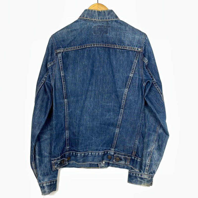 【中古品】【メンズ】 LEVI'S リーバイス 525 60's VINTAGE RAINBOW STITCH BIGE "4TH" DENIM JACKET 70505 60年代 ヴィンテージ レインボー ステッチ ビッグイー フォース デニム ジャケット アウター 不均等V 145-261024-sa-12-teih サイズ：不明 カラー：インディゴ 万代Net店