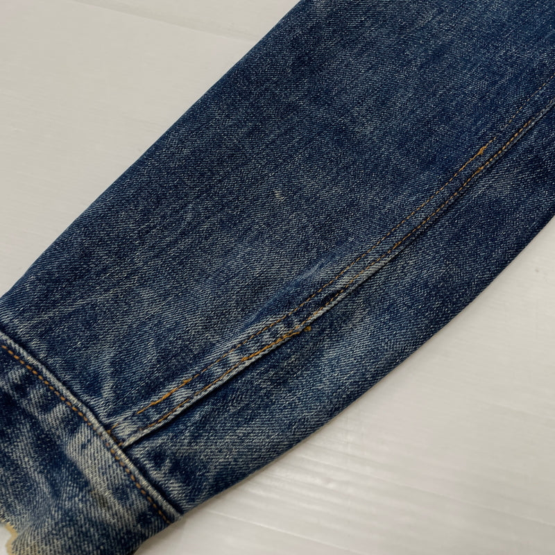 【中古品】【メンズ】 LEVI'S リーバイス 525 60's VINTAGE RAINBOW STITCH BIGE "4TH" DENIM JACKET 70505 60年代 ヴィンテージ レインボー ステッチ ビッグイー フォース デニム ジャケット アウター 不均等V 145-261024-sa-12-teih サイズ：不明 カラー：インディゴ 万代Net店