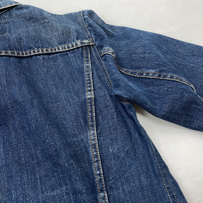 【中古品】【メンズ】 LEVI'S リーバイス 525 60's VINTAGE RAINBOW STITCH BIGE "4TH" DENIM JACKET 70505 60年代 ヴィンテージ レインボー ステッチ ビッグイー フォース デニム ジャケット アウター 不均等V 145-261024-sa-12-teih サイズ：不明 カラー：インディゴ 万代Net店