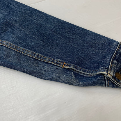 【中古品】【メンズ】 LEVI'S リーバイス 525 60's VINTAGE RAINBOW STITCH BIGE "4TH" DENIM JACKET 70505 60年代 ヴィンテージ レインボー ステッチ ビッグイー フォース デニム ジャケット アウター 不均等V 145-261024-sa-12-teih サイズ：不明 カラー：インディゴ 万代Net店