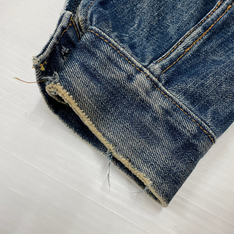 【中古品】【メンズ】 LEVI'S リーバイス 525 60's VINTAGE RAINBOW STITCH BIGE "4TH" DENIM JACKET 70505 60年代 ヴィンテージ レインボー ステッチ ビッグイー フォース デニム ジャケット アウター 不均等V 145-261024-sa-12-teih サイズ：不明 カラー：インディゴ 万代Net店