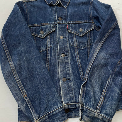 【中古品】【メンズ】 LEVI'S リーバイス 525 60's VINTAGE RAINBOW STITCH BIGE "4TH" DENIM JACKET 70505 60年代 ヴィンテージ レインボー ステッチ ビッグイー フォース デニム ジャケット アウター 不均等V 145-261024-sa-12-teih サイズ：不明 カラー：インディゴ 万代Net店