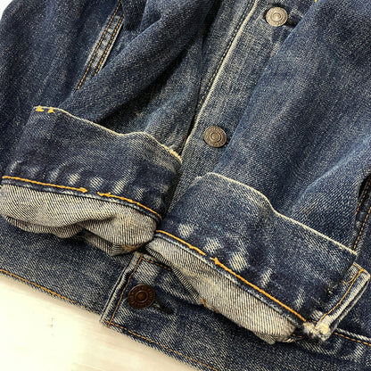 【中古品】【メンズ】 LEVI'S リーバイス 525 60's VINTAGE RAINBOW STITCH BIGE "4TH" DENIM JACKET 70505 60年代 ヴィンテージ レインボー ステッチ ビッグイー フォース デニム ジャケット アウター 不均等V 145-261024-sa-12-teih サイズ：不明 カラー：インディゴ 万代Net店