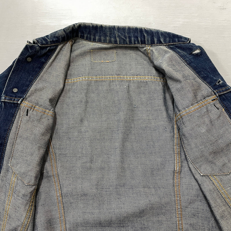 【中古品】【メンズ】 LEVI'S リーバイス 525 60's VINTAGE RAINBOW STITCH BIGE "4TH" DENIM JACKET 70505 60年代 ヴィンテージ レインボー ステッチ ビッグイー フォース デニム ジャケット アウター 不均等V 145-261024-sa-12-teih サイズ：不明 カラー：インディゴ 万代Net店