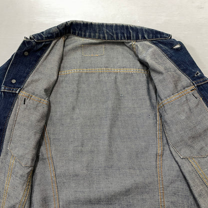 【中古品】【メンズ】 LEVI'S リーバイス 525 60's VINTAGE RAINBOW STITCH BIGE "4TH" DENIM JACKET 70505 60年代 ヴィンテージ レインボー ステッチ ビッグイー フォース デニム ジャケット アウター 不均等V 145-261024-sa-12-teih サイズ：不明 カラー：インディゴ 万代Net店