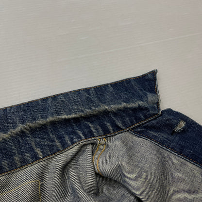 【中古品】【メンズ】 LEVI'S リーバイス 525 60's VINTAGE RAINBOW STITCH BIGE "4TH" DENIM JACKET 70505 60年代 ヴィンテージ レインボー ステッチ ビッグイー フォース デニム ジャケット アウター 不均等V 145-261024-sa-12-teih サイズ：不明 カラー：インディゴ 万代Net店