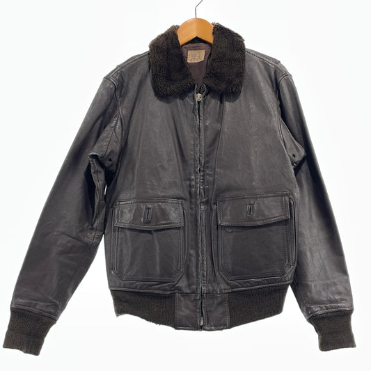 【現状渡し品】【メンズ】 U.S.NAVY アメリカ海軍 70's VINTAGE G-1 FLIGHT JACKET 8415-00-268-7797 70年代 ヴィンテージ ジーワン ジャケット アウター 145-261024-sa-06-teih サイズ：40 カラー：ブラウン 万代Net店