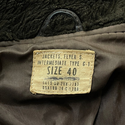 【現状渡し品】【メンズ】 U.S.NAVY アメリカ海軍 70's VINTAGE G-1 FLIGHT JACKET 8415-00-268-7797 70年代 ヴィンテージ ジーワン ジャケット アウター 145-261024-sa-06-teih サイズ：40 カラー：ブラウン 万代Net店