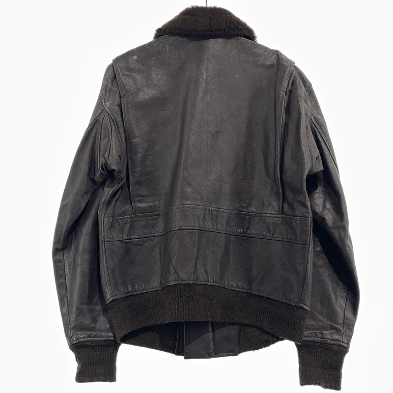 【現状渡し品】【メンズ】 U.S.NAVY アメリカ海軍 70's VINTAGE G-1 FLIGHT JACKET 8415-00-268-7797 70年代 ヴィンテージ ジーワン ジャケット アウター 145-261024-sa-06-teih サイズ：40 カラー：ブラウン 万代Net店