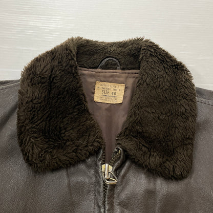 【現状渡し品】【メンズ】 U.S.NAVY アメリカ海軍 70's VINTAGE G-1 FLIGHT JACKET 8415-00-268-7797 70年代 ヴィンテージ ジーワン ジャケット アウター 145-261024-sa-06-teih サイズ：40 カラー：ブラウン 万代Net店