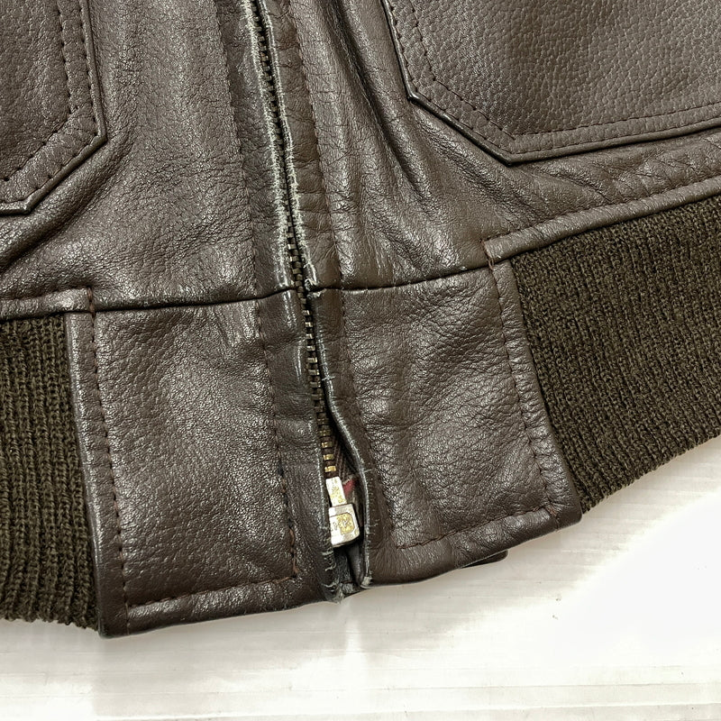 【現状渡し品】【メンズ】 U.S.NAVY アメリカ海軍 70's VINTAGE G-1 FLIGHT JACKET 8415-00-268-7797 70年代 ヴィンテージ ジーワン ジャケット アウター 145-261024-sa-06-teih サイズ：40 カラー：ブラウン 万代Net店