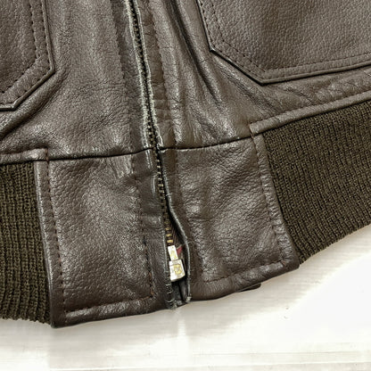 【現状渡し品】【メンズ】 U.S.NAVY アメリカ海軍 70's VINTAGE G-1 FLIGHT JACKET 8415-00-268-7797 70年代 ヴィンテージ ジーワン ジャケット アウター 145-261024-sa-06-teih サイズ：40 カラー：ブラウン 万代Net店