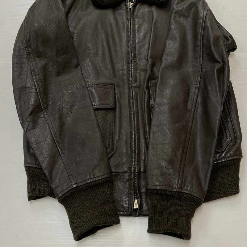 【現状渡し品】【メンズ】 U.S.NAVY アメリカ海軍 70's VINTAGE G-1 FLIGHT JACKET 8415-00-268-7797 70年代 ヴィンテージ ジーワン ジャケット アウター 145-261024-sa-06-teih サイズ：40 カラー：ブラウン 万代Net店