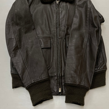 【現状渡し品】【メンズ】 U.S.NAVY アメリカ海軍 70's VINTAGE G-1 FLIGHT JACKET 8415-00-268-7797 70年代 ヴィンテージ ジーワン ジャケット アウター 145-261024-sa-06-teih サイズ：40 カラー：ブラウン 万代Net店