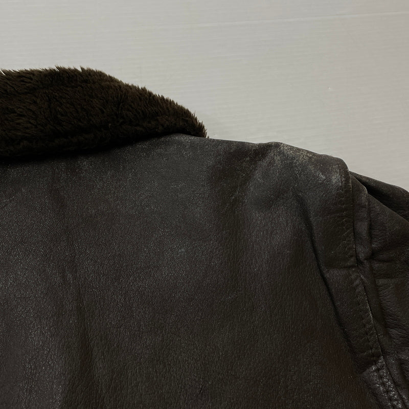 【現状渡し品】【メンズ】 U.S.NAVY アメリカ海軍 70's VINTAGE G-1 FLIGHT JACKET 8415-00-268-7797 70年代 ヴィンテージ ジーワン ジャケット アウター 145-261024-sa-06-teih サイズ：40 カラー：ブラウン 万代Net店