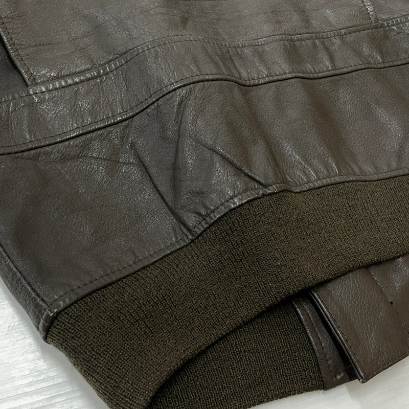 【現状渡し品】【メンズ】 U.S.NAVY アメリカ海軍 70's VINTAGE G-1 FLIGHT JACKET 8415-00-268-7797 70年代 ヴィンテージ ジーワン ジャケット アウター 145-261024-sa-06-teih サイズ：40 カラー：ブラウン 万代Net店