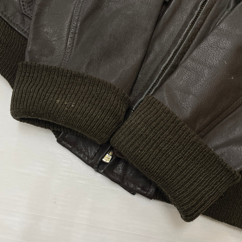 【現状渡し品】【メンズ】 U.S.NAVY アメリカ海軍 70's VINTAGE G-1 FLIGHT JACKET 8415-00-268-7797 70年代 ヴィンテージ ジーワン ジャケット アウター 145-261024-sa-06-teih サイズ：40 カラー：ブラウン 万代Net店