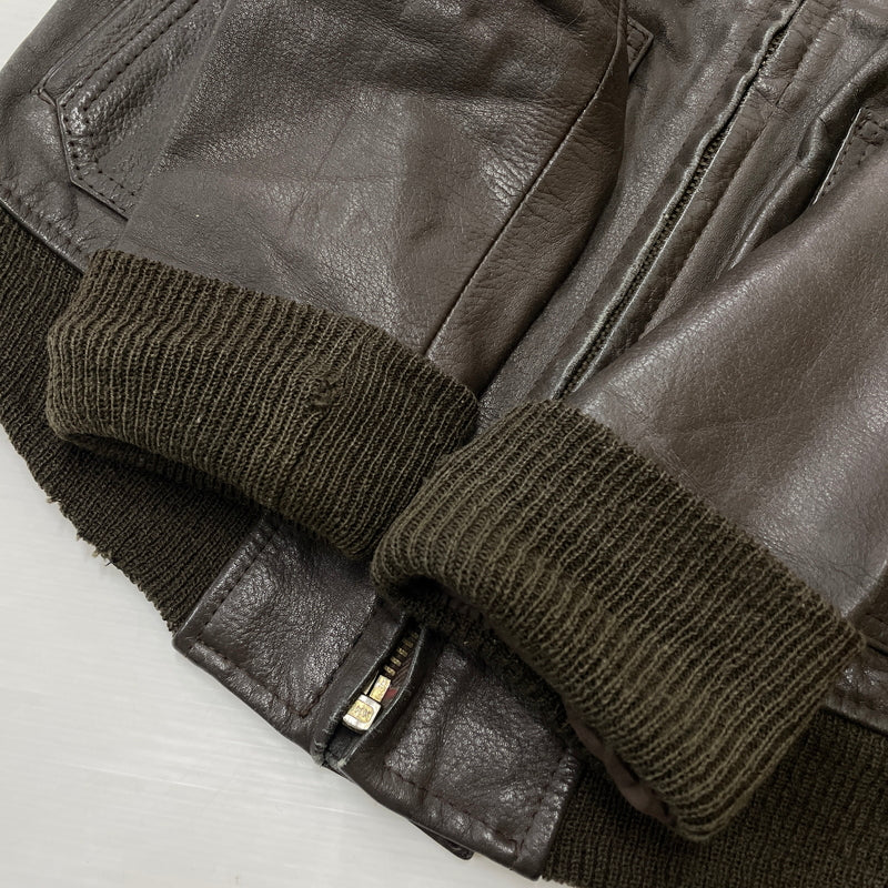 【現状渡し品】【メンズ】 U.S.NAVY アメリカ海軍 70's VINTAGE G-1 FLIGHT JACKET 8415-00-268-7797 70年代 ヴィンテージ ジーワン ジャケット アウター 145-261024-sa-06-teih サイズ：40 カラー：ブラウン 万代Net店
