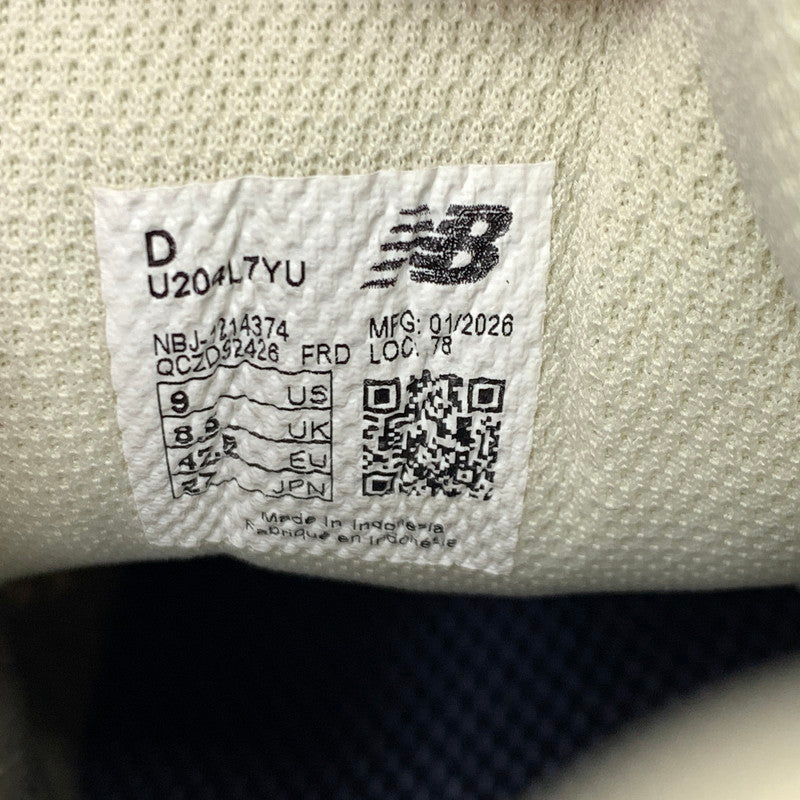 【中古品】【メンズ】 NEW BALANCE ニューバランス × AURALEE オーラリー 別注 コラボ LIFESTYLE 204L SNEAKERS U204L7YU ライフスタイル スニーカー 靴 シューズ 162-261024-ko-02-teih サイズ：27cm カラー：ホワイト系/ライム系 万代Net店