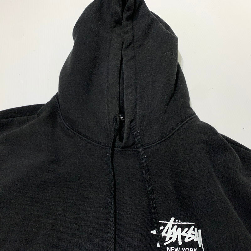 【現状渡し品】【メンズ】 STUSSY ステューシー WORLD TOUR HOODIE 3923713 ワールド ツアー フーディ トップス プルオーバーパーカー 142-261025-ko-10-teih サイズ：L カラー：ブラック 万代Net店