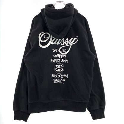 【現状渡し品】【メンズ】 STUSSY ステューシー WORLD TOUR HOODIE 3923713 ワールド ツアー フーディ トップス プルオーバーパーカー 142-261025-ko-10-teih サイズ：L カラー：ブラック 万代Net店